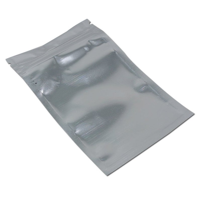 PABCK 100 Pack 3.9x5.9 inch (Inside Size 3.5x4.7 inch) Clear Front Resealable Heat Seal Bags for Zip Bulk Food Storage Lock Bag Reclosable Airtight Foil Pouch Zipper Lock Packaging with Tear Notches - Image 4